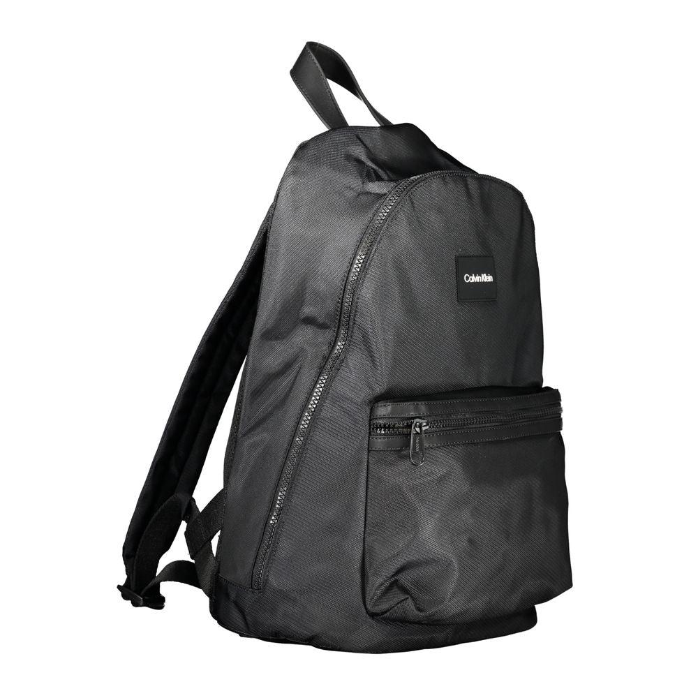 Calvin Klein rugzak in zwart gerecycled polyester met laptopvak, penhouders en logo - MARANOS