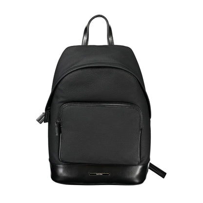 Calvin Klein rugzak in zwart gerecycled polyester met laptopvak, beschermvoetjes en logo - MARANOS