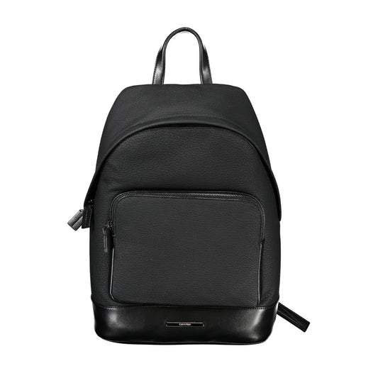 Calvin Klein rugzak in zwart gerecycled polyester met laptopvak, beschermvoetjes en logo - MARANOS