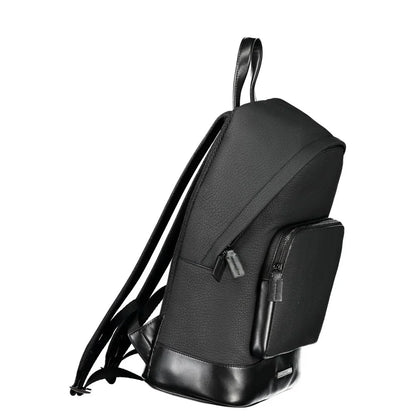 Calvin Klein rugzak in zwart gerecycled polyester met laptopvak, beschermvoetjes en logo - MARANOS