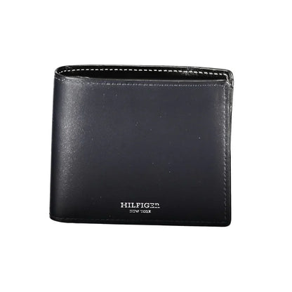Tommy Hilfiger portemonnee in blauw leer met contrasterende details en logo - MARANOS