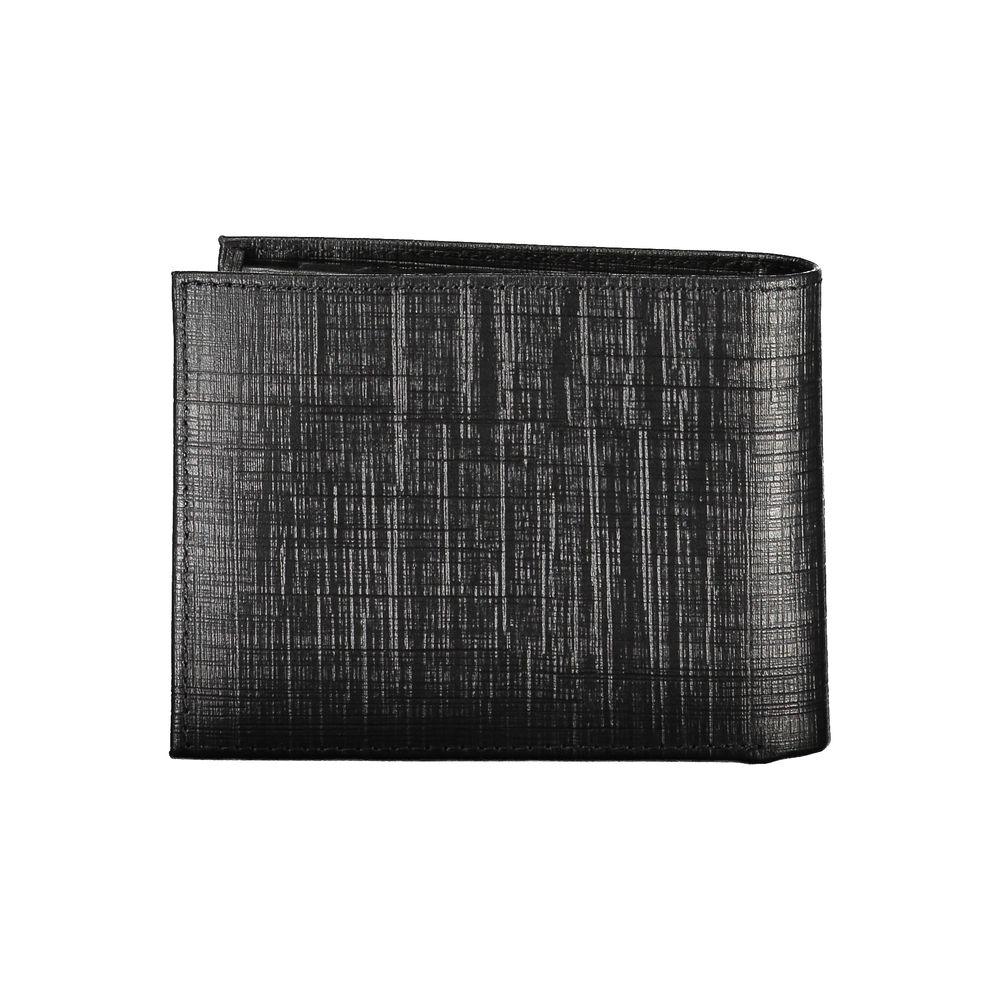 Calvin Klein portemonnee in zwart leer met RFID-blocking, contrasterende details en logo - MARANOS