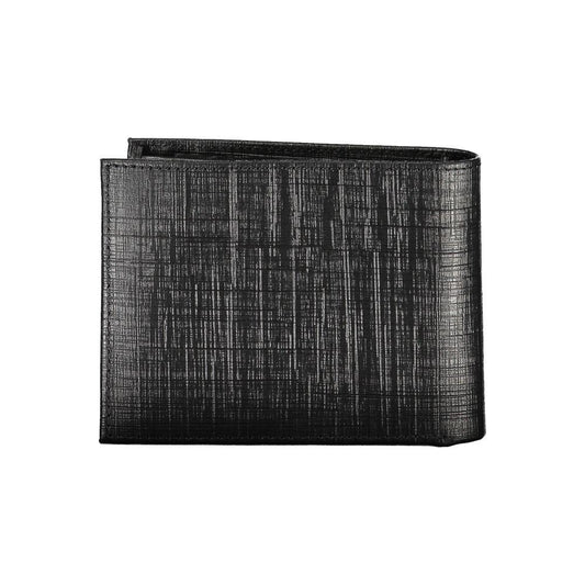 Calvin Klein portemonnee in zwart leer met RFID-blocking, contrasterende details en logo - MARANOS