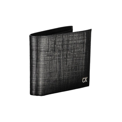 Calvin Klein portemonnee in zwart leer met RFID-blocking, contrasterende details en logo - MARANOS