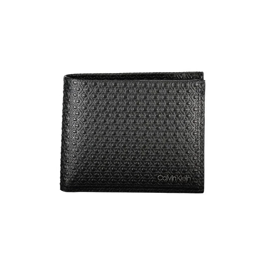Calvin Klein portemonnee in zwart leer met RFID-block, contrasterende details en logo - MARANOS
