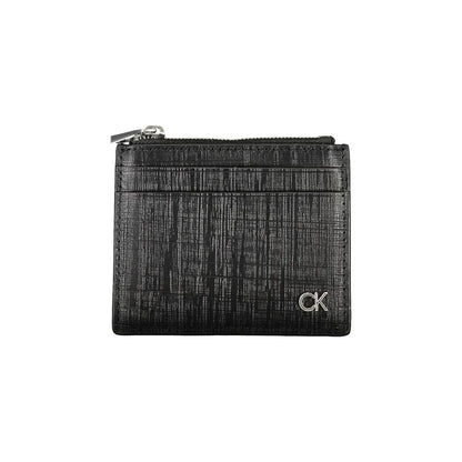 Calvin Klein kaarthouder in zwart leer met logo - MARANOS