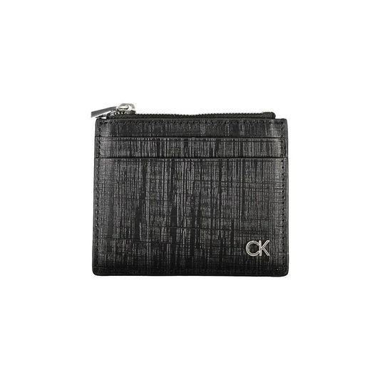 Calvin Klein kaarthouder in zwart leer met logo - MARANOS