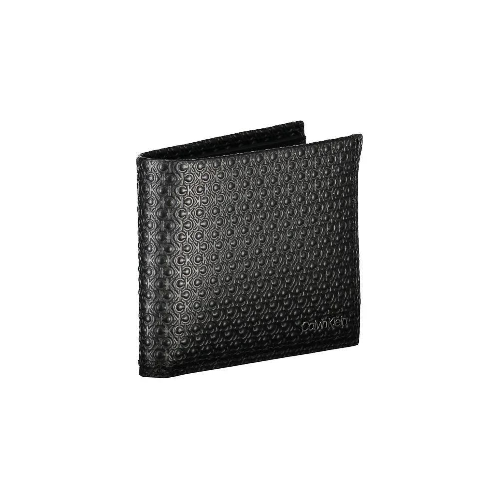 Calvin Klein portemonnee in zwart leer met RFID-block, contrasterende details en logo - MARANOS