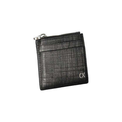 Calvin Klein kaarthouder in zwart leer met logo - MARANOS