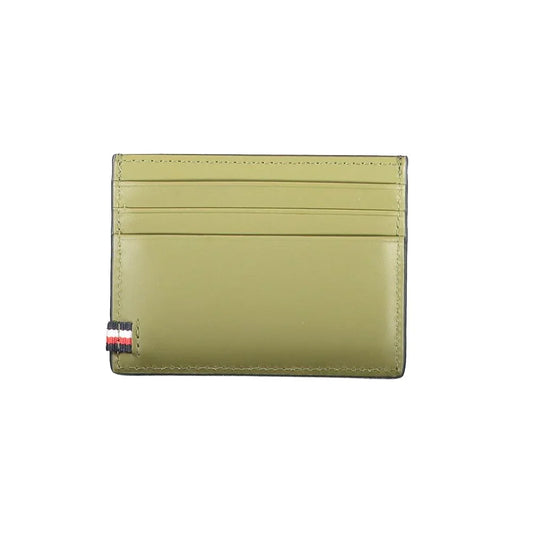Tommy Hilfiger kaarthouder in zwart leer met centraal vak, contrasterende details en logo - MARANOS