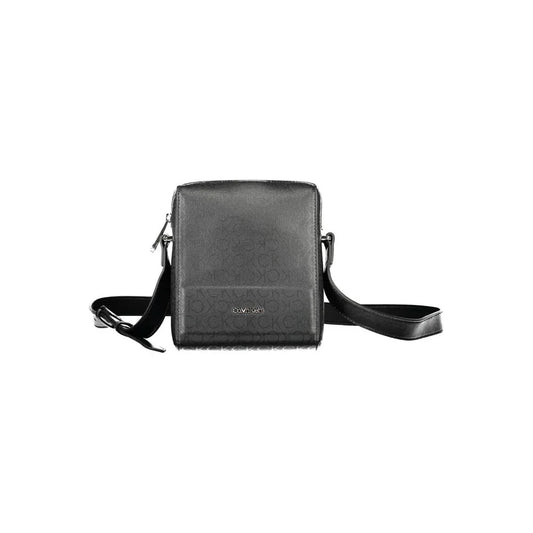 Calvin Klein schoudertas in zwart polyester met logo en contrasterende details - MARANOS