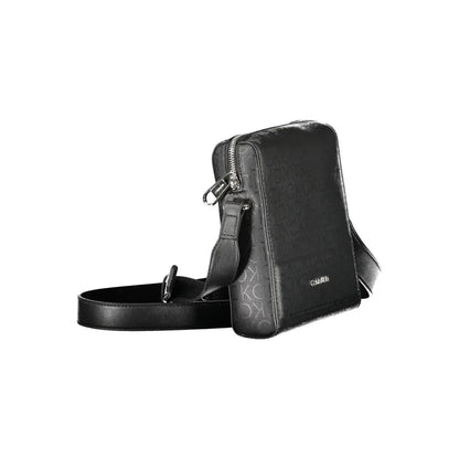 Calvin Klein schoudertas in zwart polyester met logo en contrasterende details - MARANOS