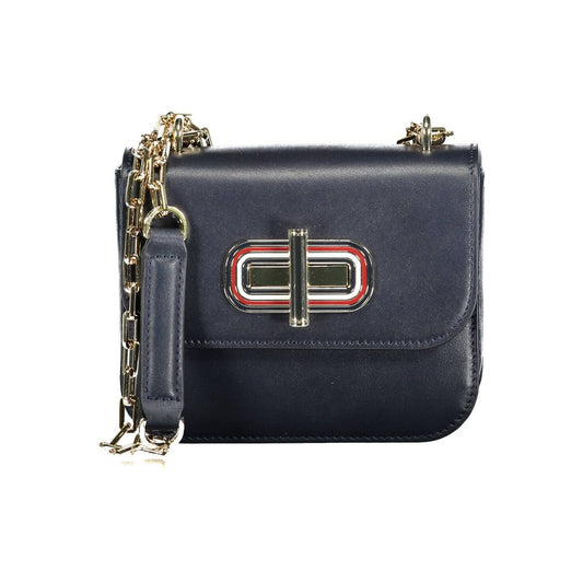 Tommy Hilfiger Blue Leather Handbag Tommy Hilfiger