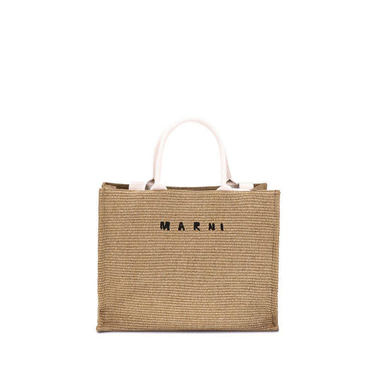 Marni tote bag met raffia-effect - MARANOS