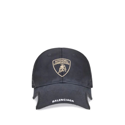 Lamborghini x Balenciaga schoudertas in zwart katoen met emblem - MARANOS