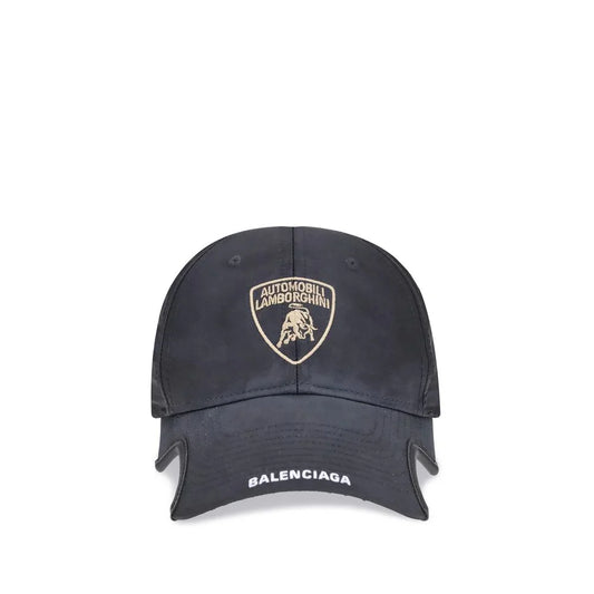 Lamborghini x Balenciaga schoudertas in zwart katoen met emblem - MARANOS