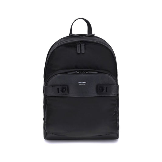 Ferragamo zwarte nylon rugzak