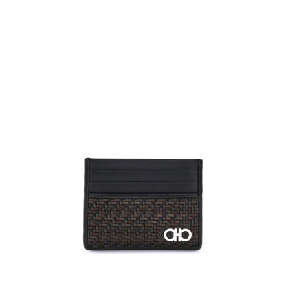 Ferragamo Woven Gancini Card Holder Ferragamo