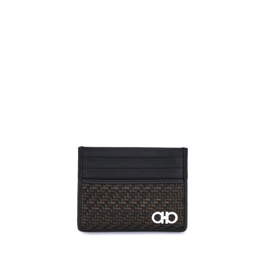 Ferragamo Woven Gancini Card Holder Ferragamo