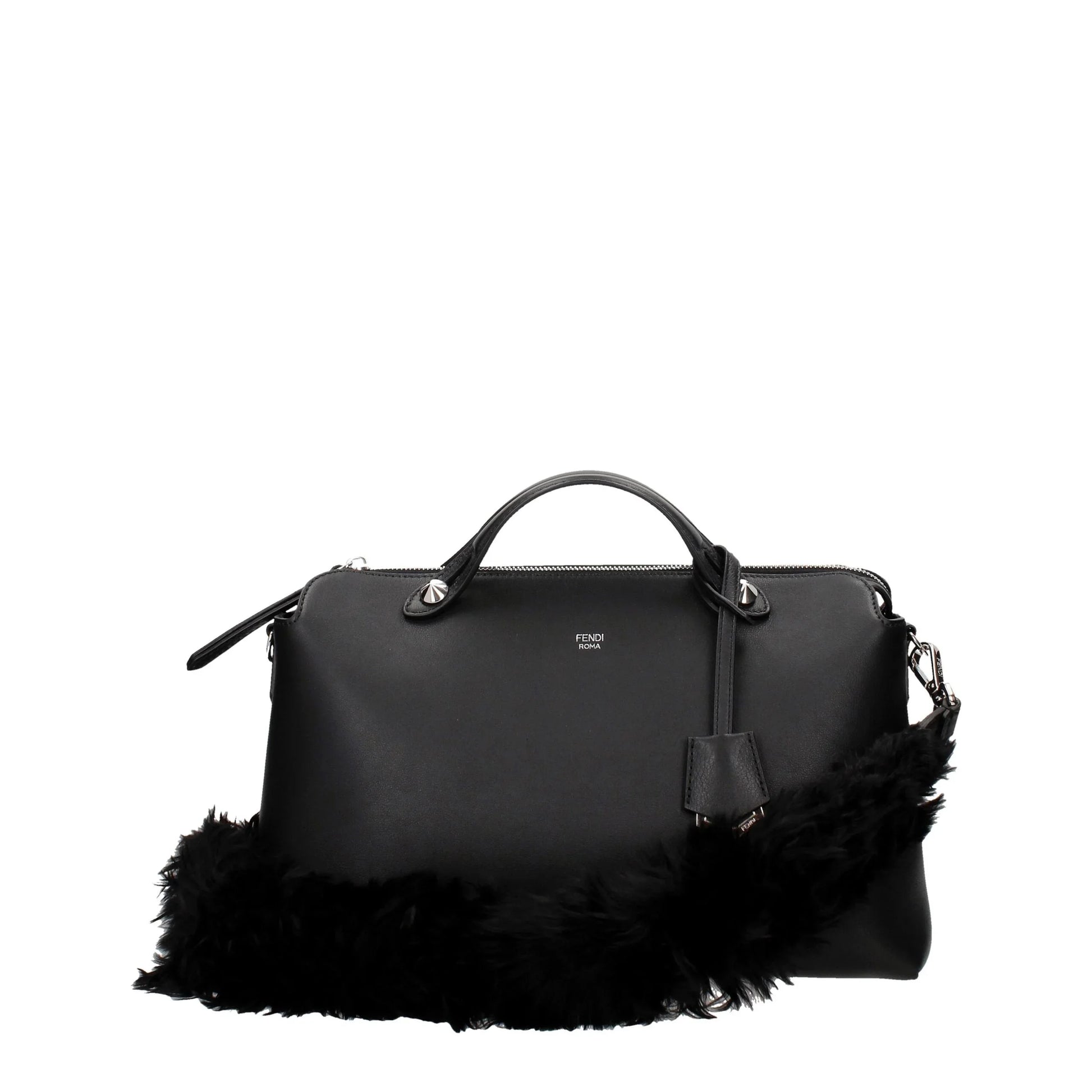 Fendi Zwarte Leren Schoudertas - MARANOS