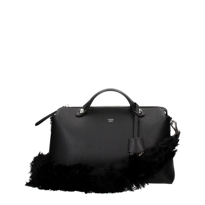Fendi Zwarte Leren Schoudertas - MARANOS