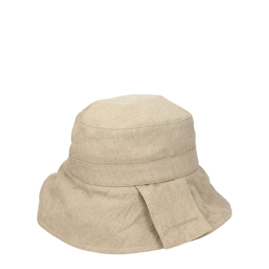 Jacquemus beige linnen hoed met casual uitstraling Jacquemus