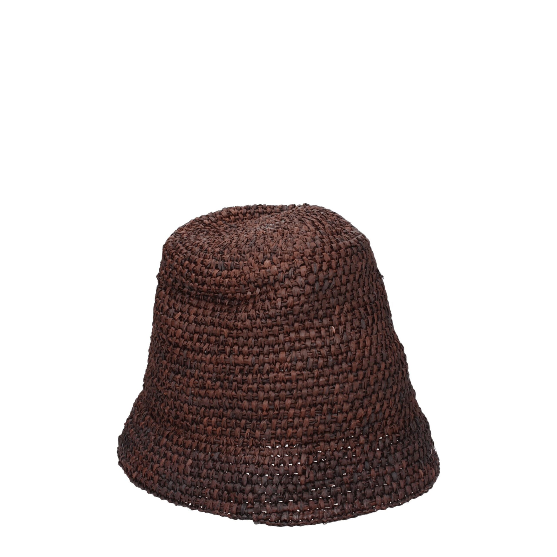 Jacquemus bruine raffia hoed met logodetail Jacquemus