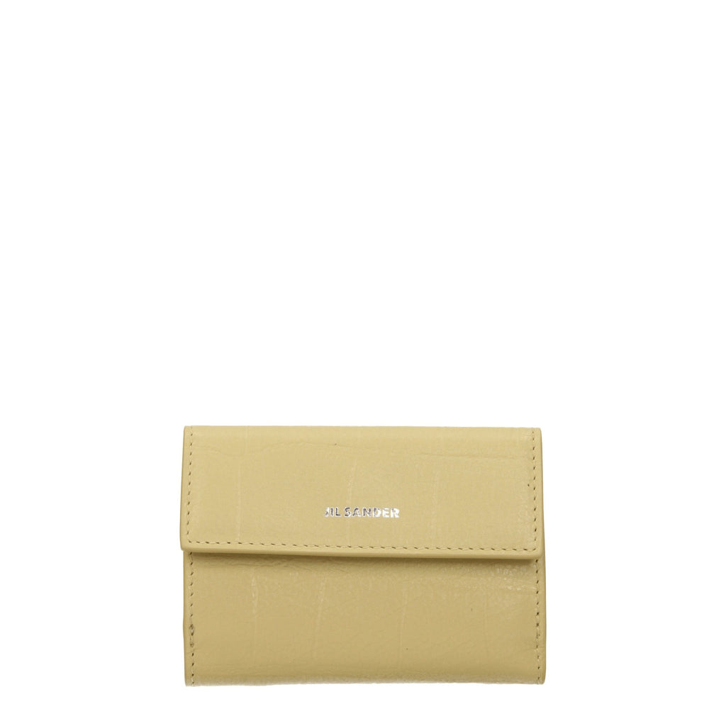 Jil Sander Yellow Leather Wallet Jil Sander
