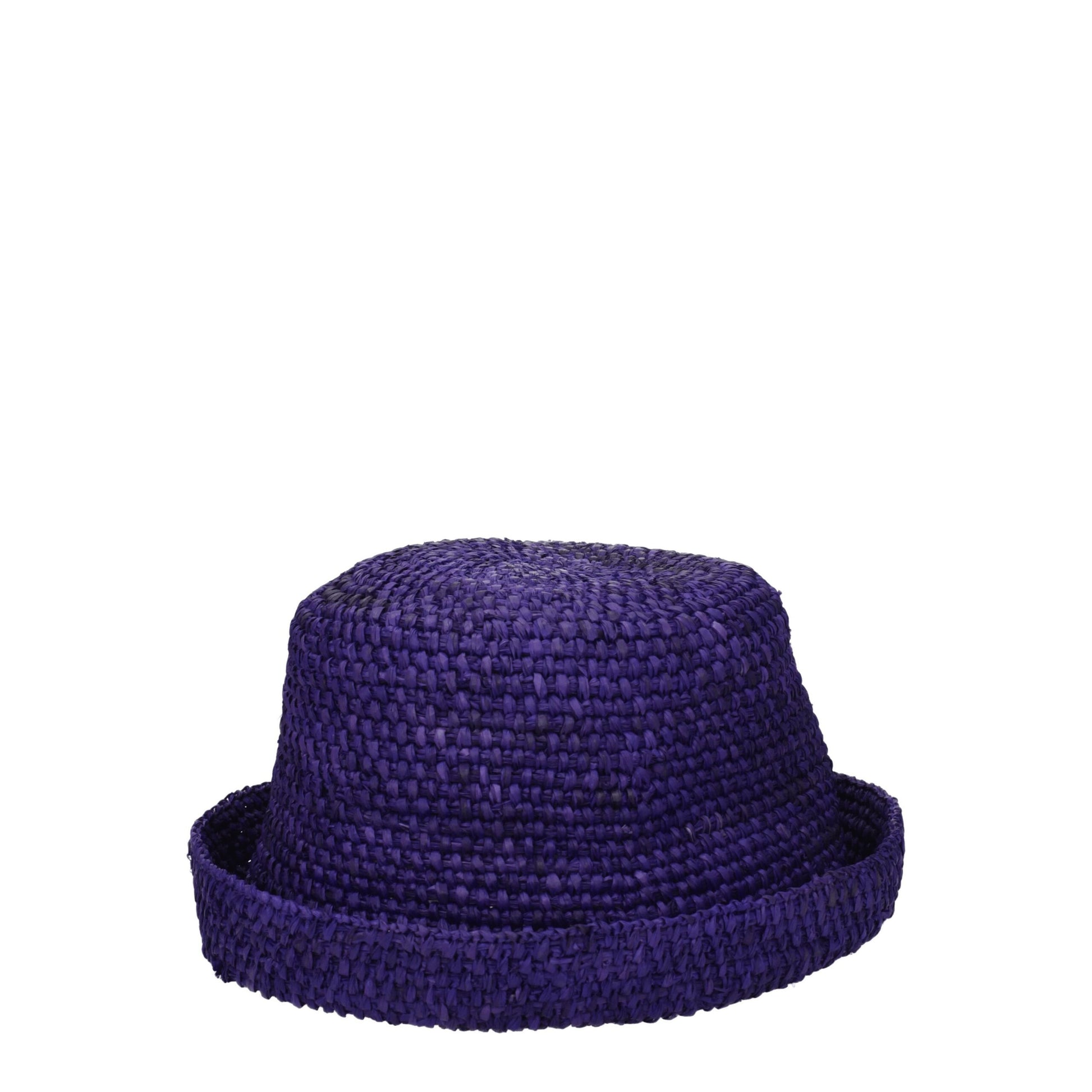 Jacquemus paarse raffia hoed met logodetail Jacquemus