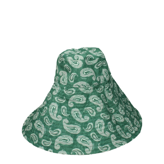 Jacquemus groene katoenen hoed met logoprint Jacquemus