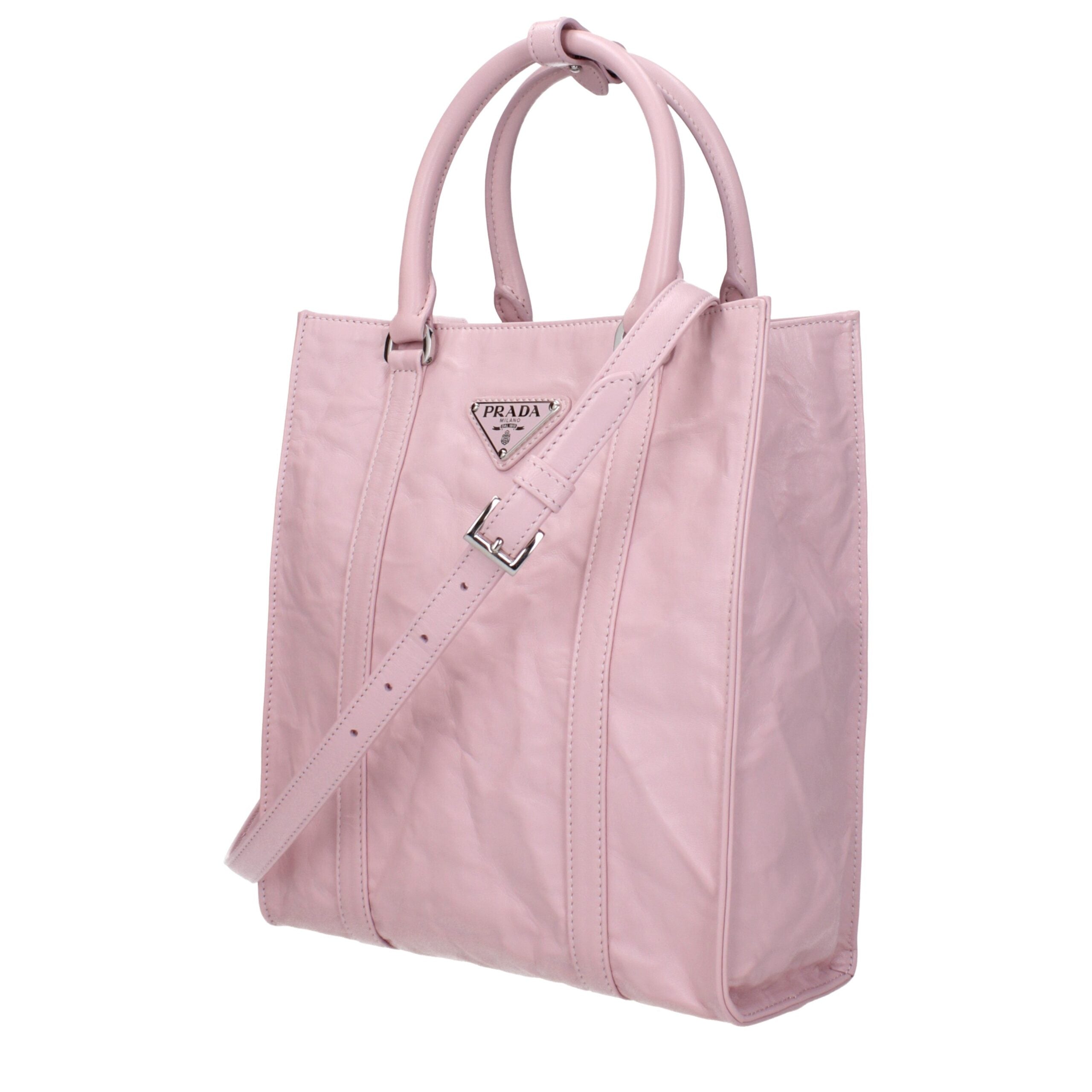 Prada Pink Prada schoudertas in roze leer