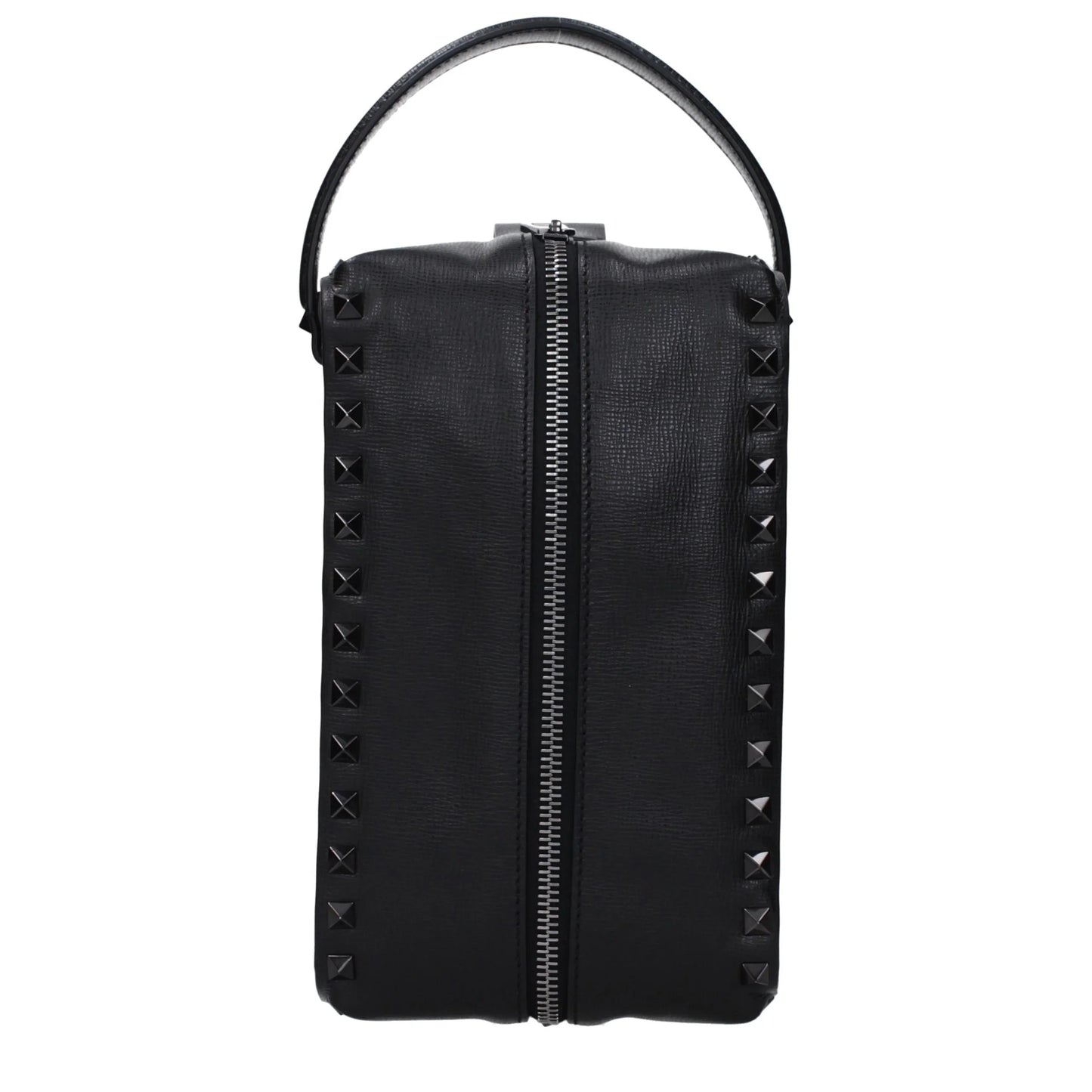 Valentino Garavani zwarte leren clutch met studs - MARANOS