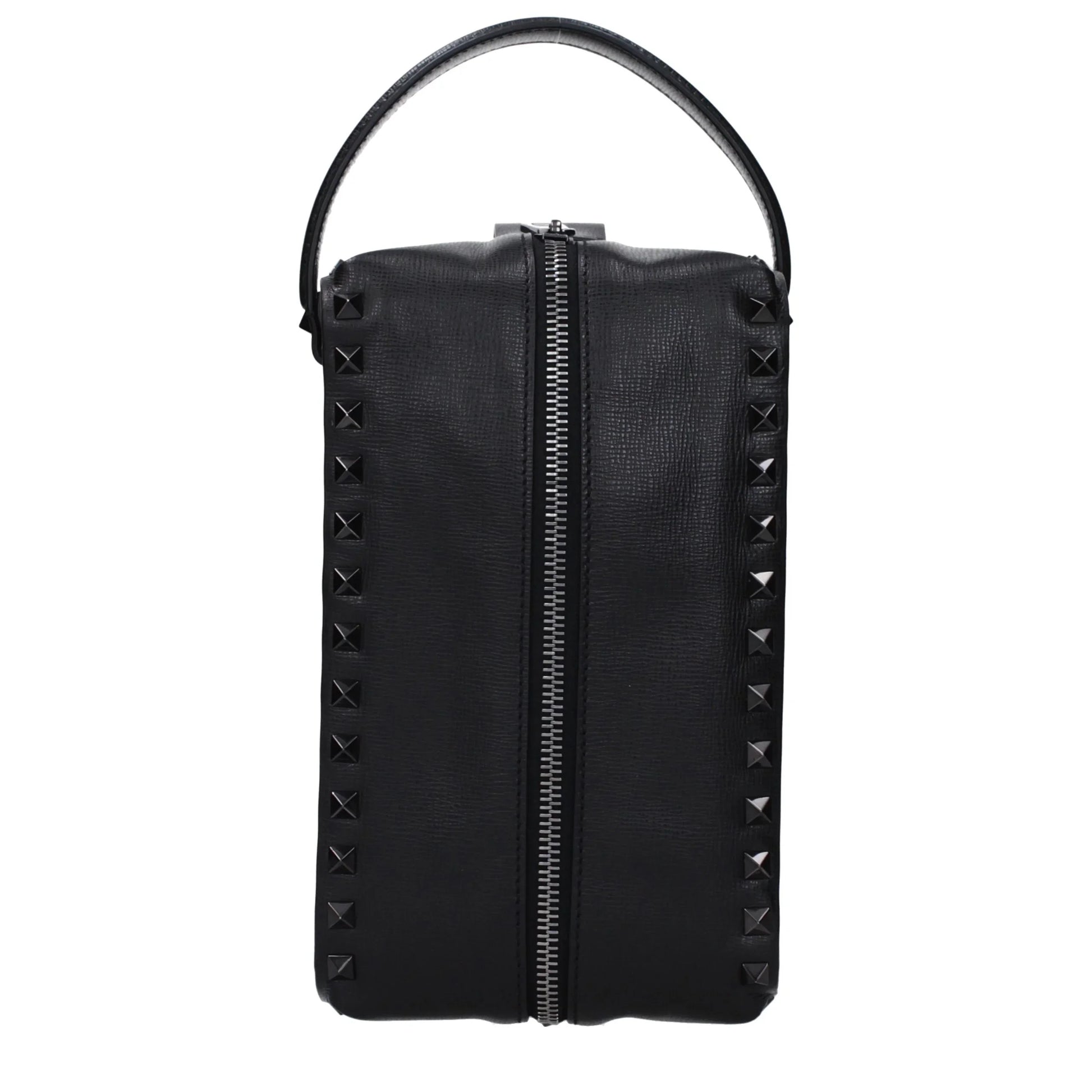 Valentino Garavani zwarte leren clutch met studs - MARANOS