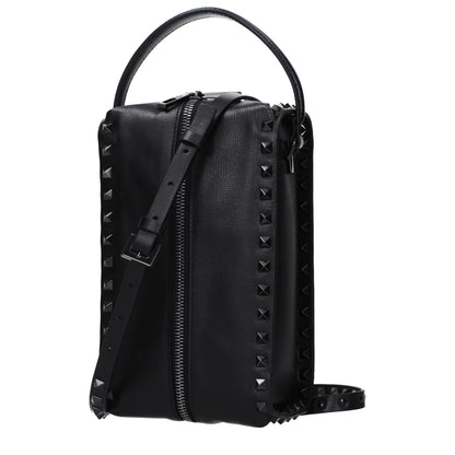 Valentino Garavani zwarte leren clutch met studs - MARANOS