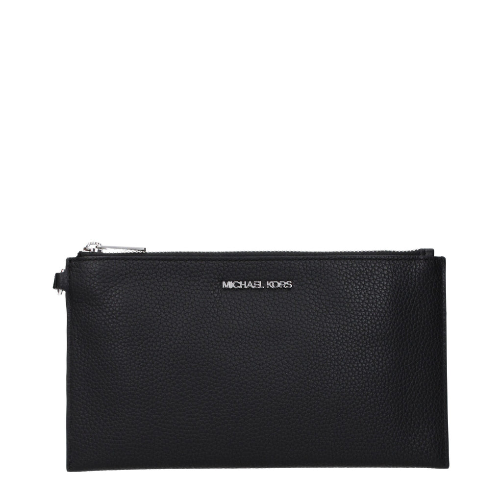 Michael Kors zwarte leren clutch Michael Kors