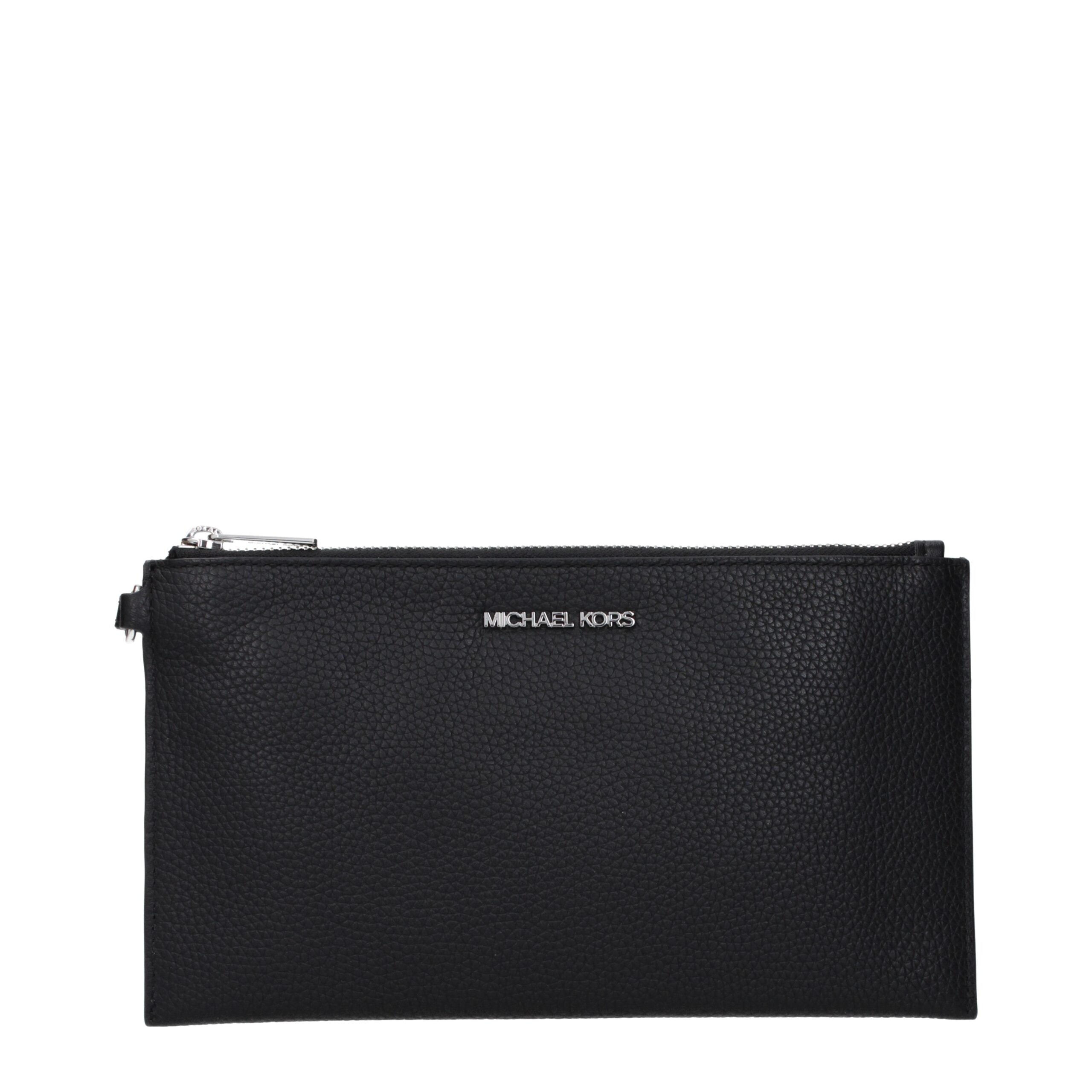 Michael Kors zwarte leren clutch Michael Kors
