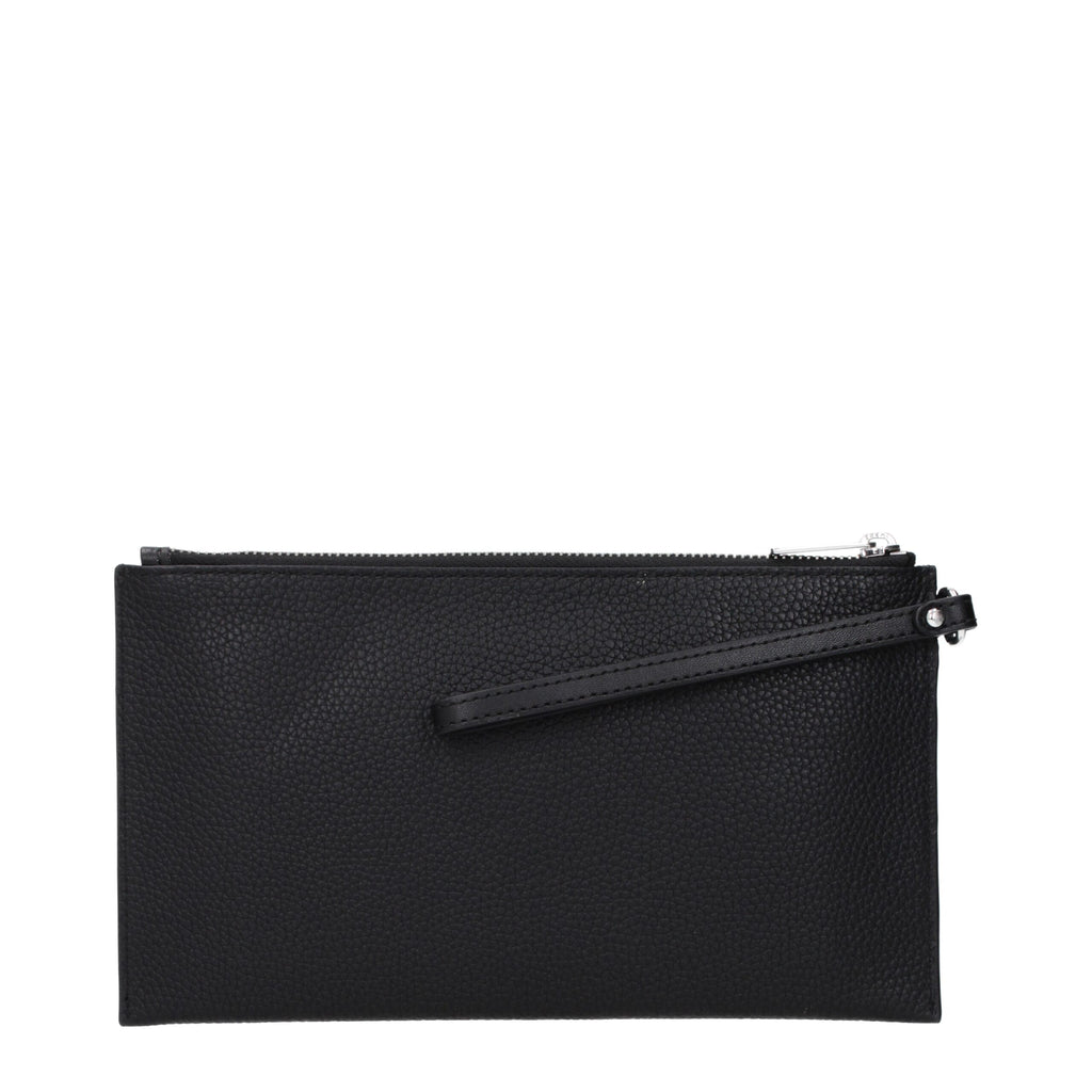 Michael Kors zwarte leren clutch Michael Kors