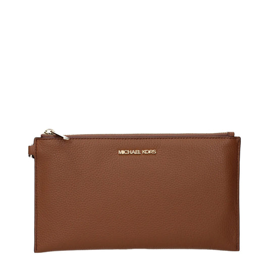 Michael Kors bruine leren clutch - MARANOS