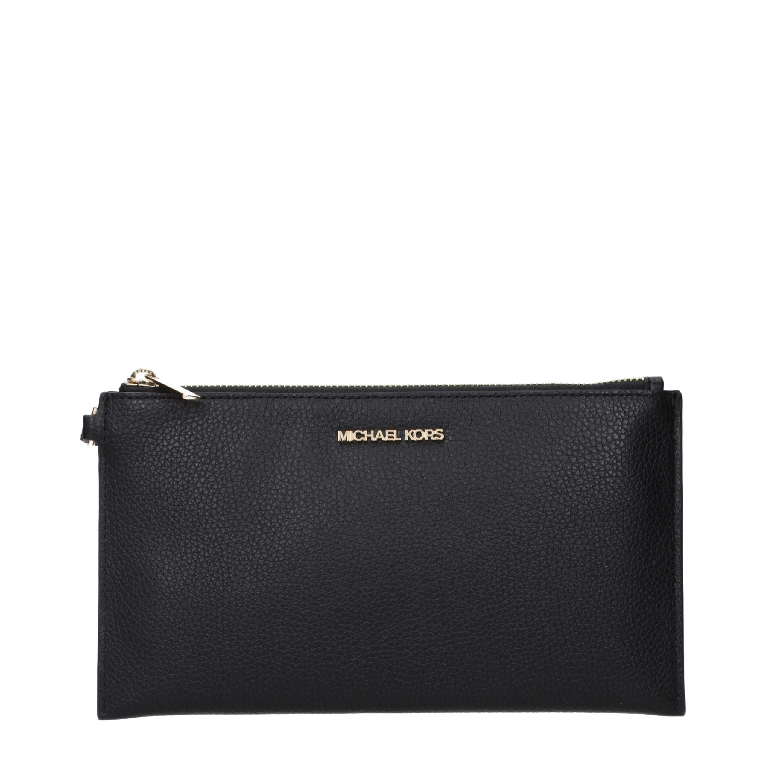 Michael Kors zwarte leren clutch Michael Kors