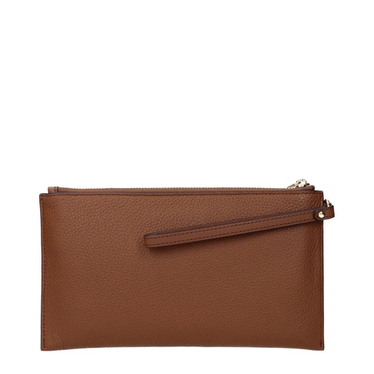 Michael Kors bruine leren clutch - MARANOS