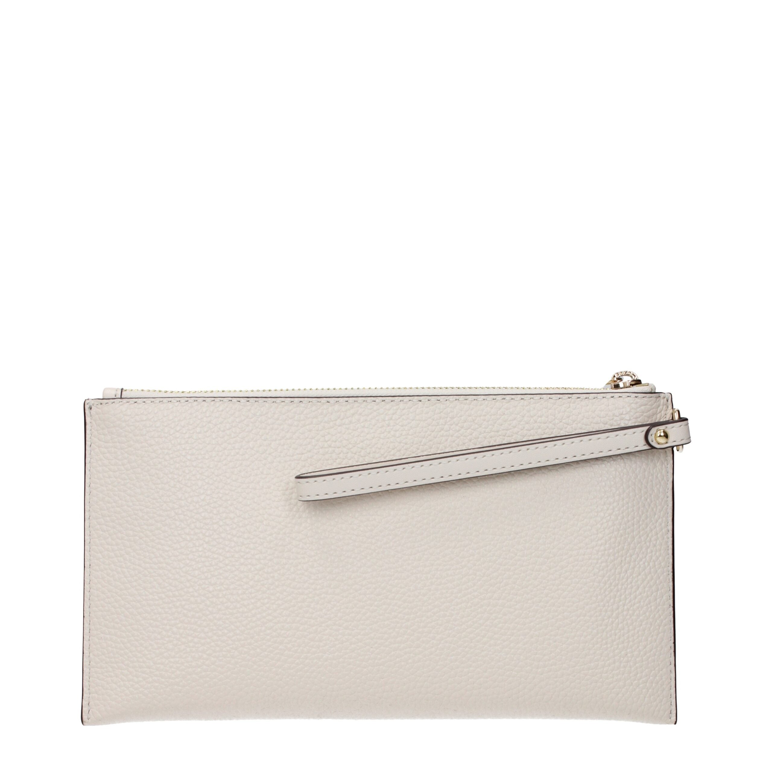 Michael Kors beige leren clutch Michael Kors