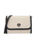 Tory Burch beige stoffen clutch Tory Burch