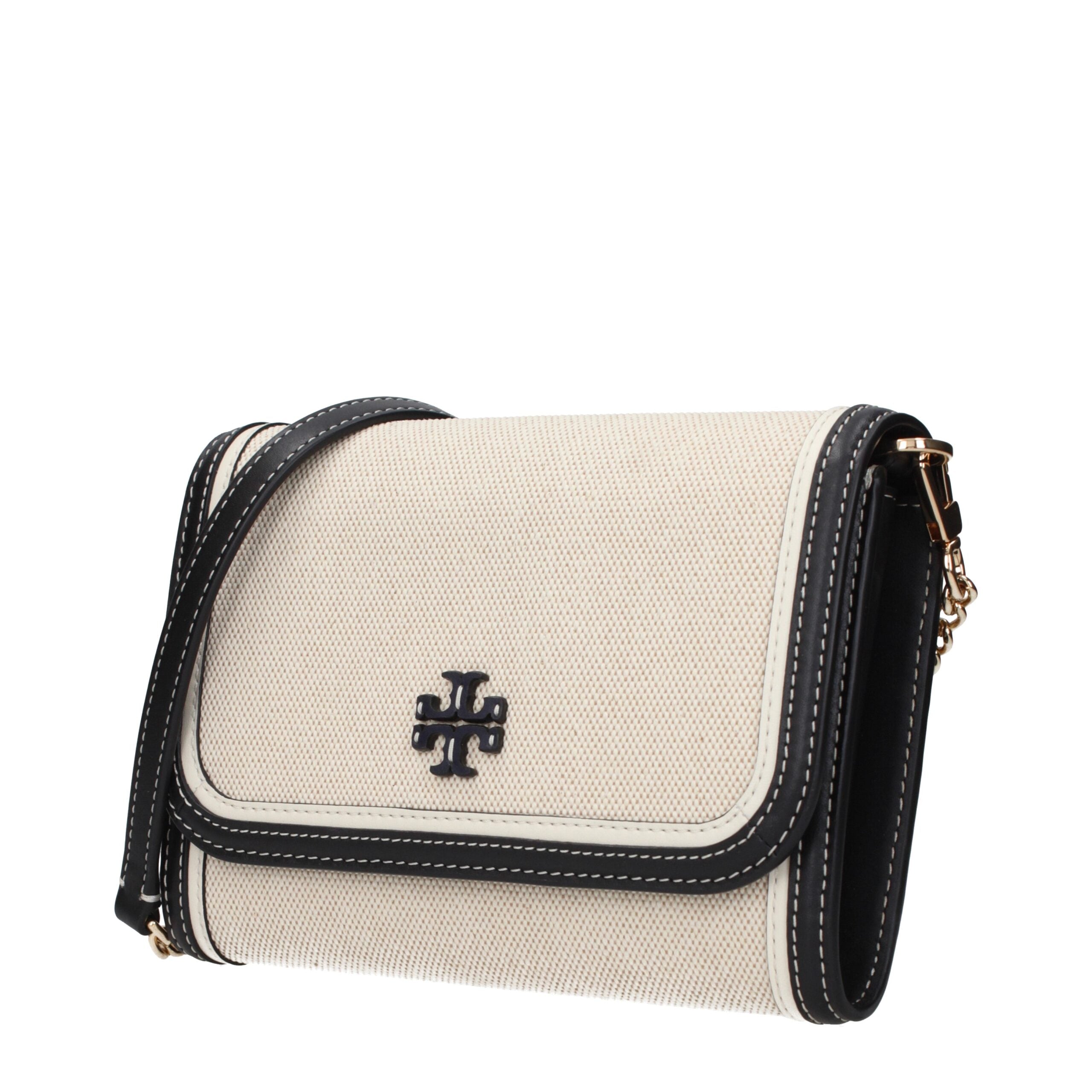 Tory Burch beige stoffen clutch Tory Burch