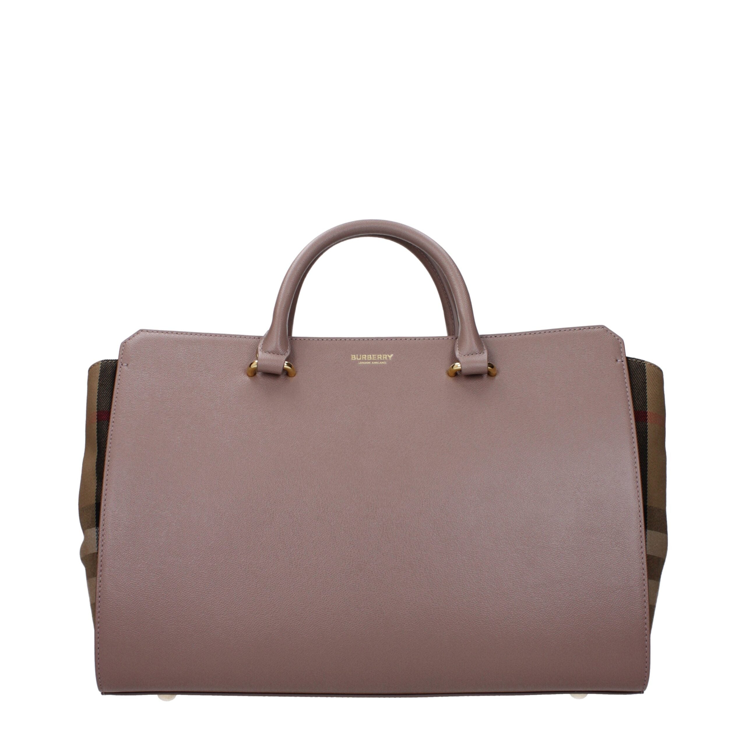 Burberry medium grijze leren handtas