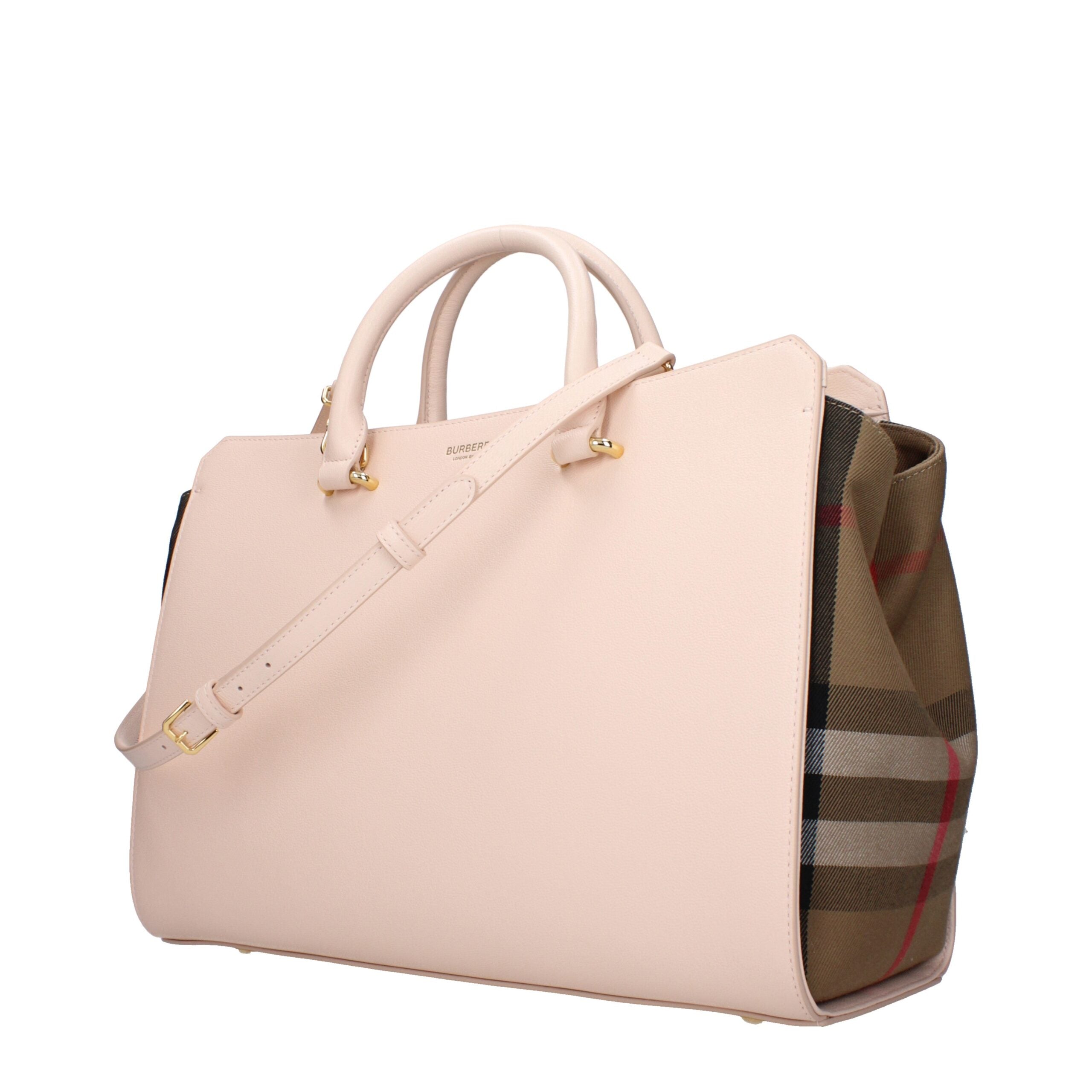 Burberry medium roze leren handtas