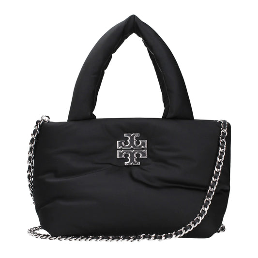 Tory Burch zwarte stoffen handtas - MARANOS
