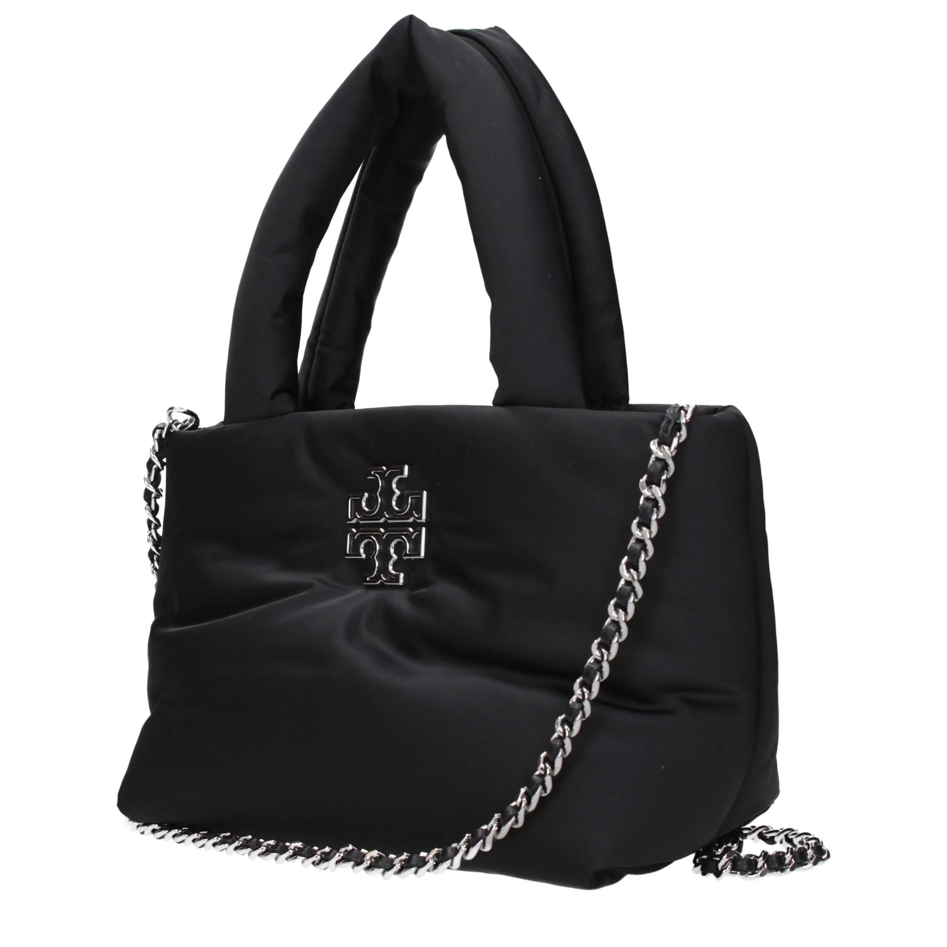 Tory Burch zwarte stoffen handtas - MARANOS