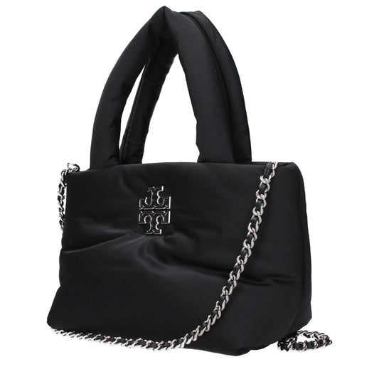 Tory Burch zwarte stoffen handtas - MARANOS