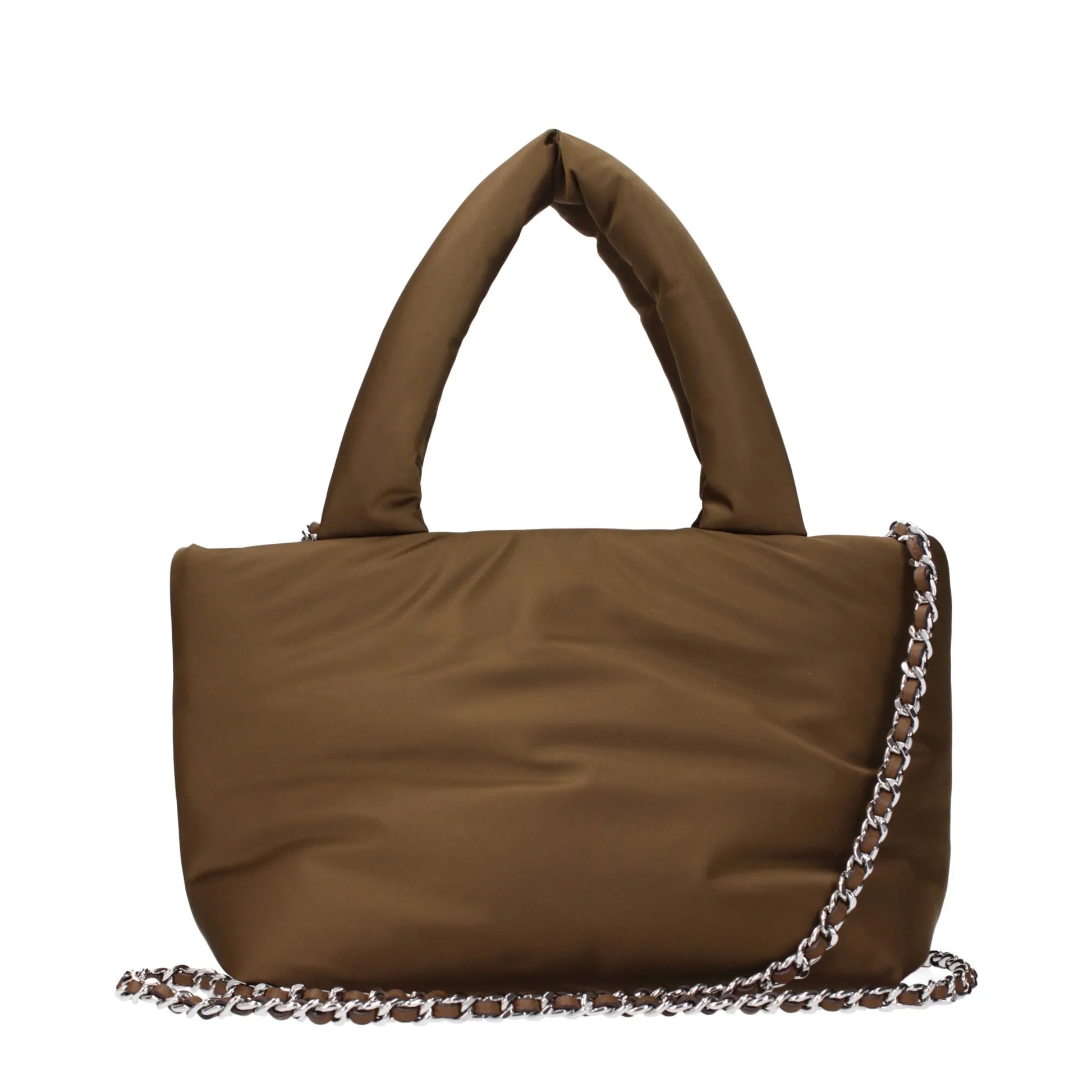 Tory Burch bruine stoffen handtas - MARANOS