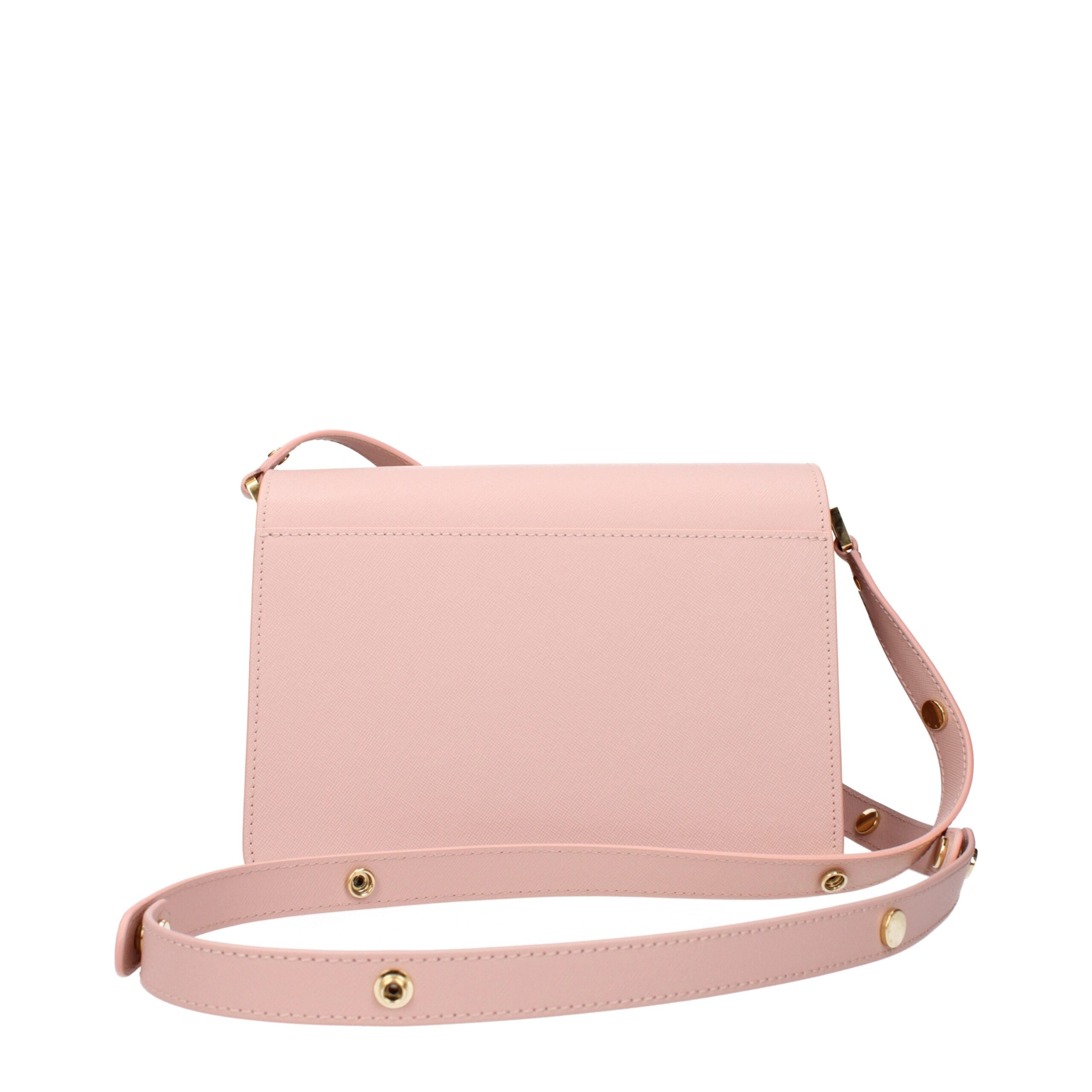 Marni pink leather shoulder bag